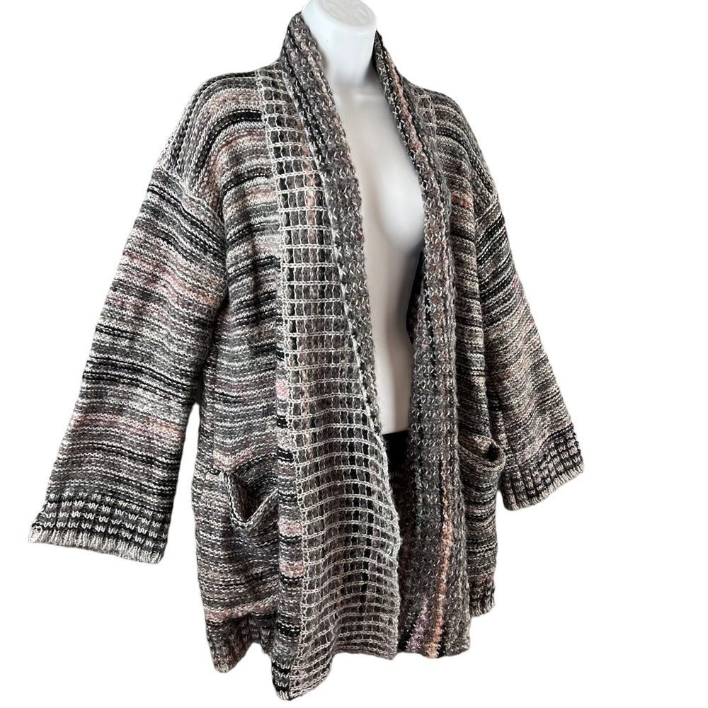 Anthropologie Akemi+Kin Alpaca Wool Blend Oversized Cardigan Chunky Knit XS